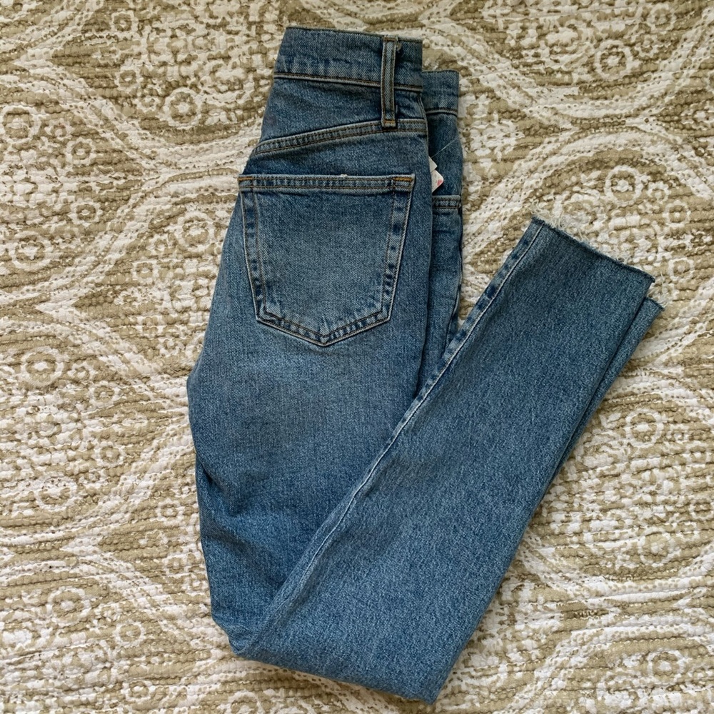 Free people denim jeans high waisted